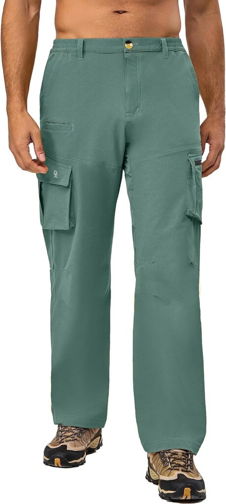 Little Donkey Andy Mens Quick Dry UPF 50+ Cargo Pants, Stretch Lightweight Outdoor Hiking Pants