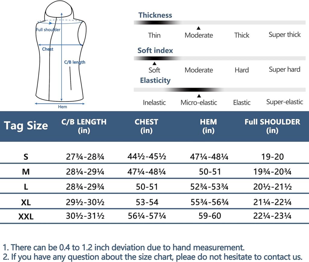 Little Donkey Andy Mens Reversible Fleece Puffy Vest Warm Sleeveless Puffer Jacket with Removable Hood for Golfing Hiking