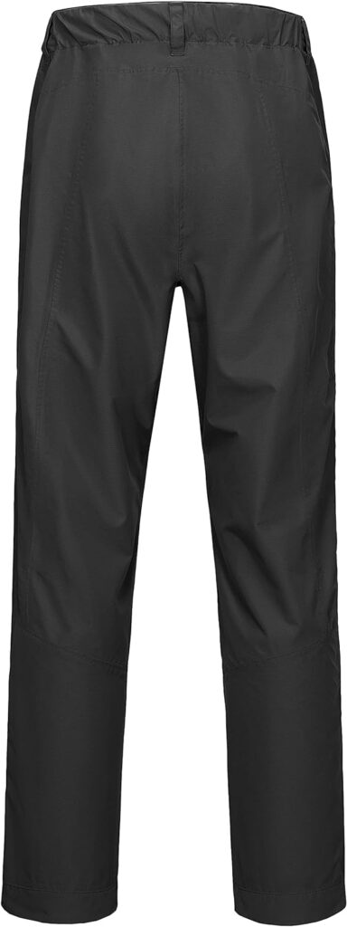 Little Donkey Andy Mens Waterproof Rain Pants Windproof Overpants Lightweight Outdoor Trousers for Hiking Golf Fishing Black L