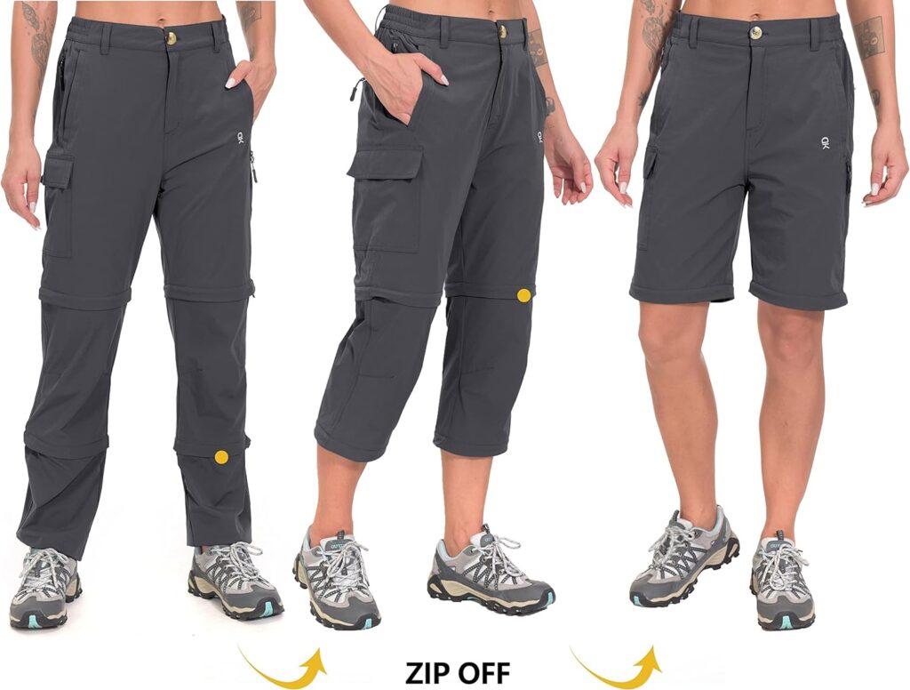 Little Donkey Andy Womens Stretch Convertible Pants, Zip-Off Quick-Dry Hiking Pants