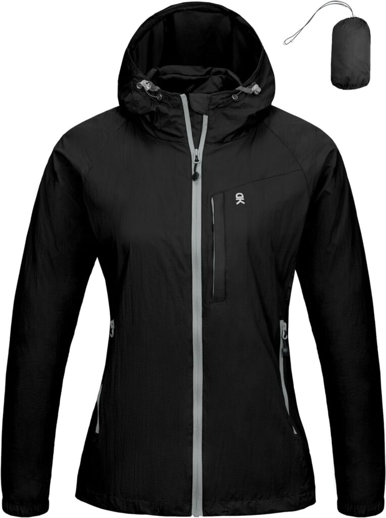 Little Donkey Andy Womens Packable Lightweight Hooded Jacket Windproof Windbreaker with Recycled Insulation