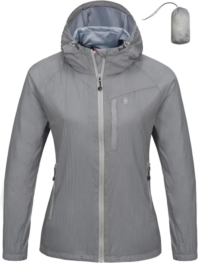 Little Donkey Andy Womens Packable Lightweight Hooded Jacket Windproof Windbreaker with Recycled Insulation