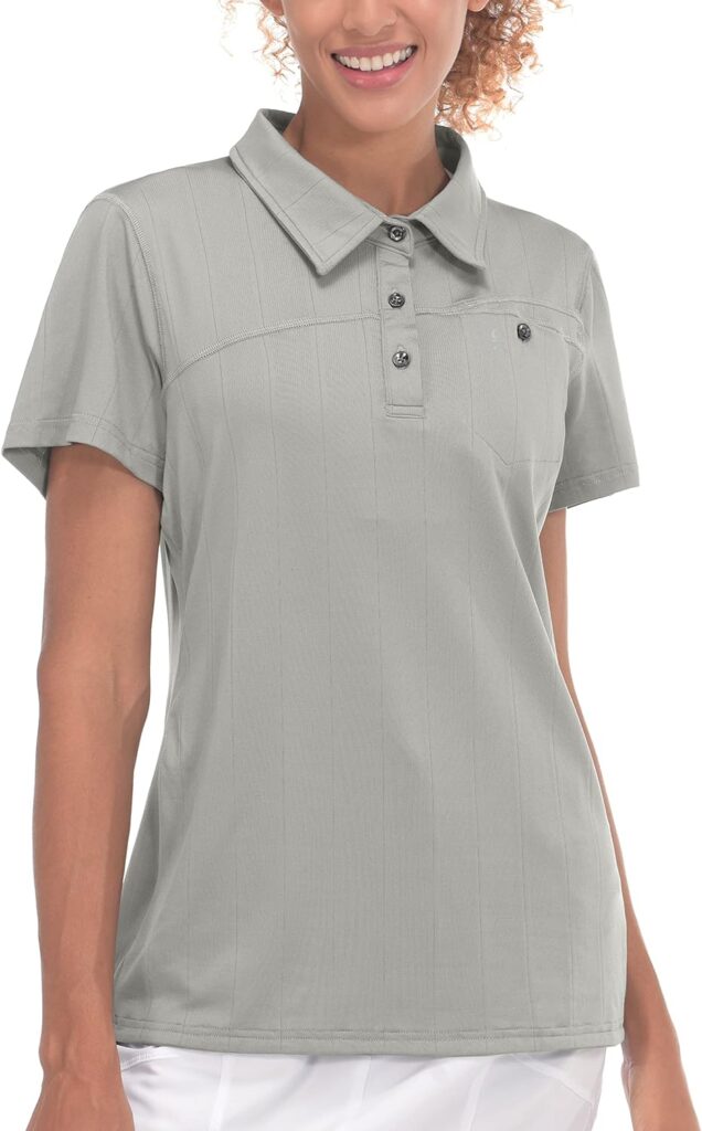 Little Donkey Andy Womens Ultra Stretch Quick Dry Lightweight Golf Polo Shirts Moisture Wicking Top UPF50+ Tennis Sports